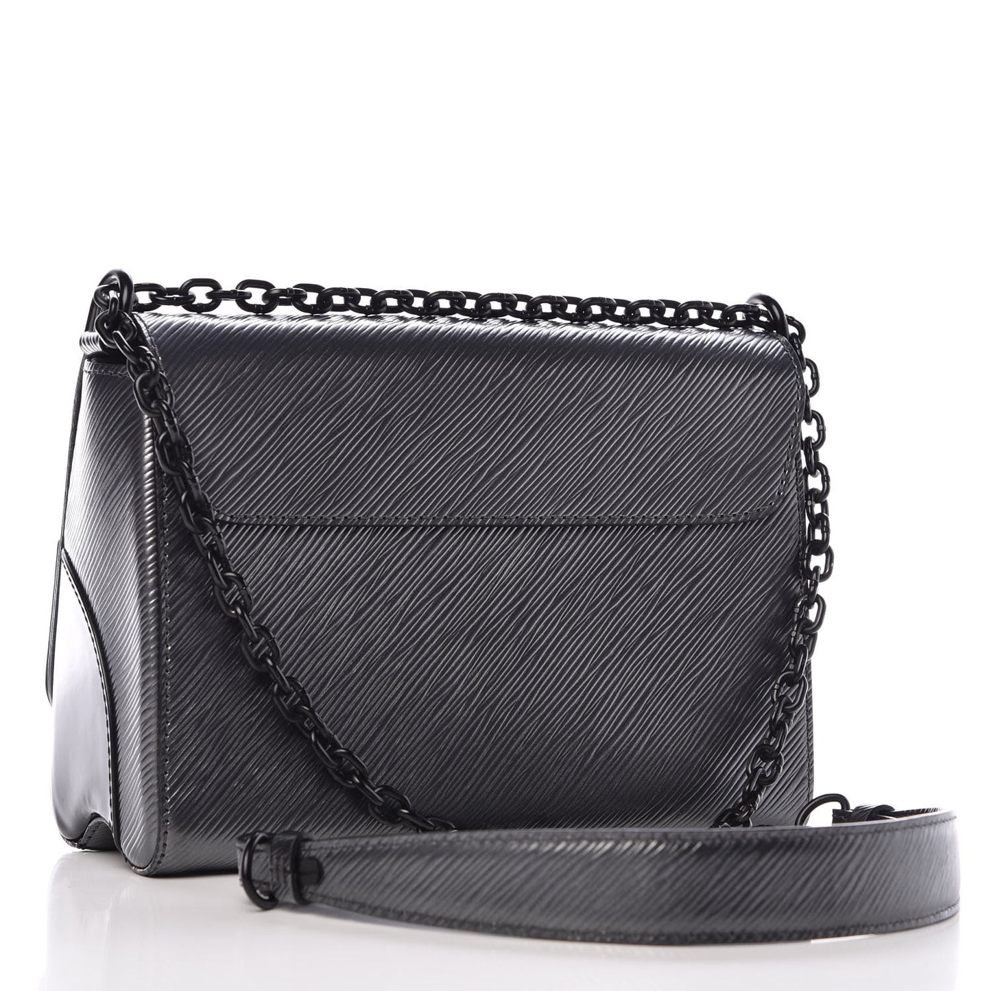 Epi Patent Twist Shoulder Bag MM Anthracite Nacre