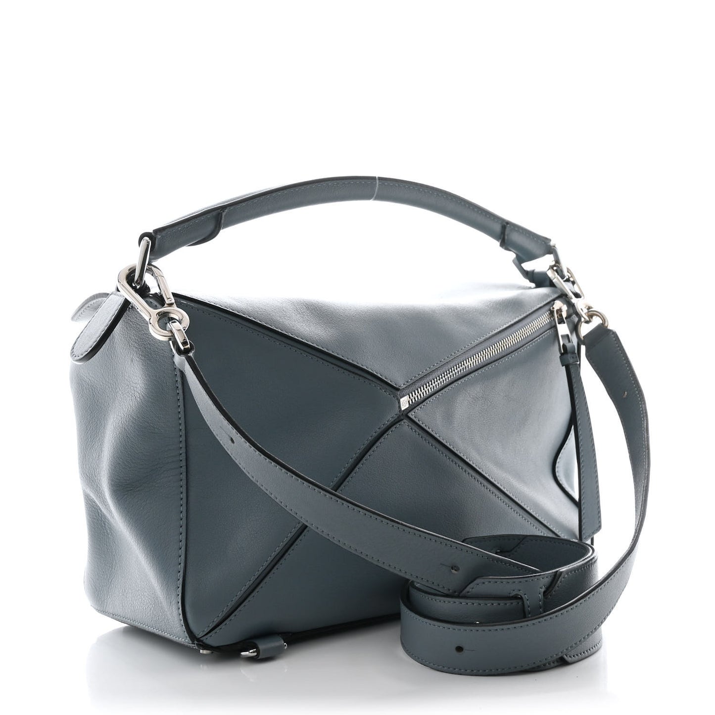 Calfskin Medium Puzzle Bag Stone Blue