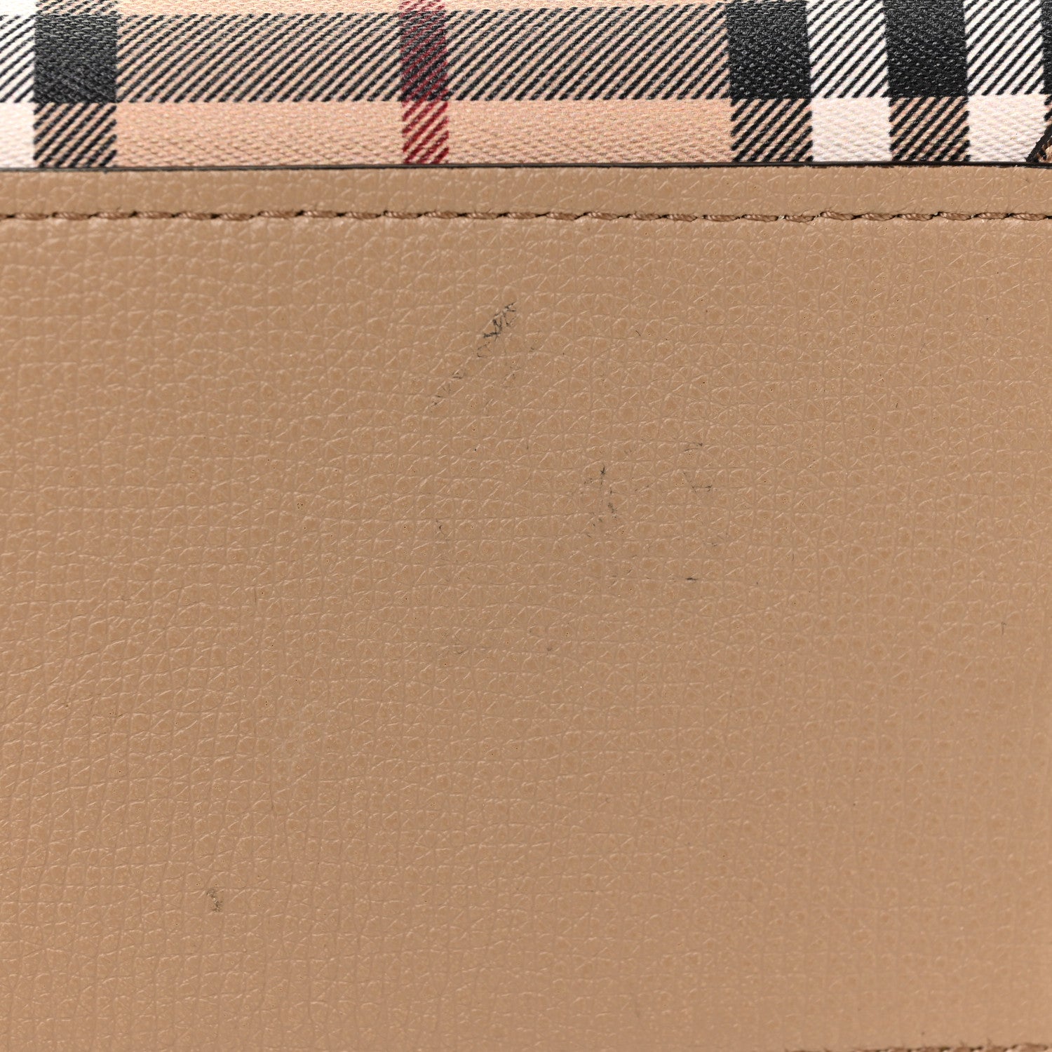 Burberry Grainy Calfskin Haymarket Check Small Reversible Tote Mid Camel 22 of 23