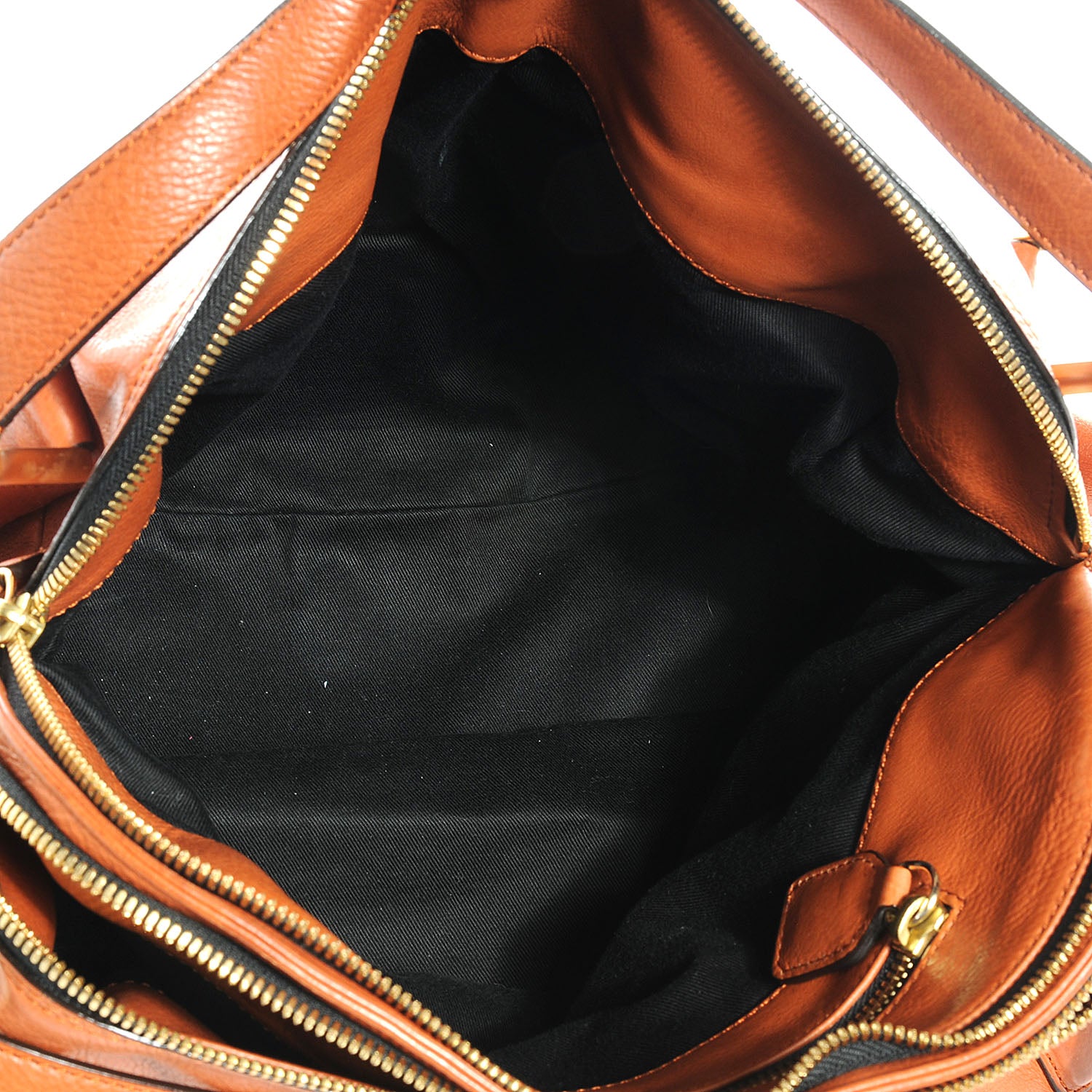 Chloe Leather Cary Zipped Shoulder Bag Whiskey 5 of 8