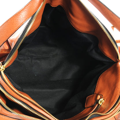 Chloe Leather Cary Zipped Shoulder Bag Whiskey 5 of 8