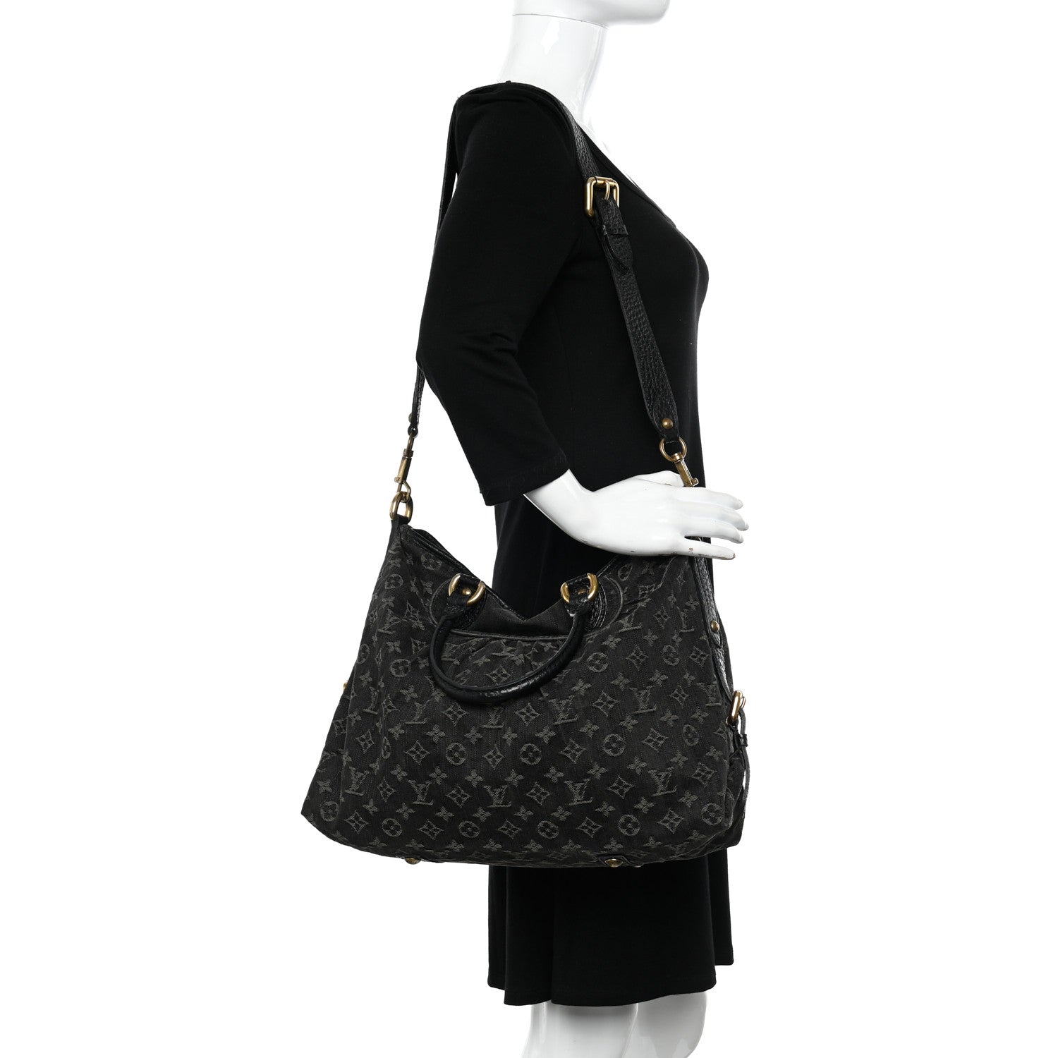 Louis Vuitton Denim Neo Cabby GM Black 2 of 10