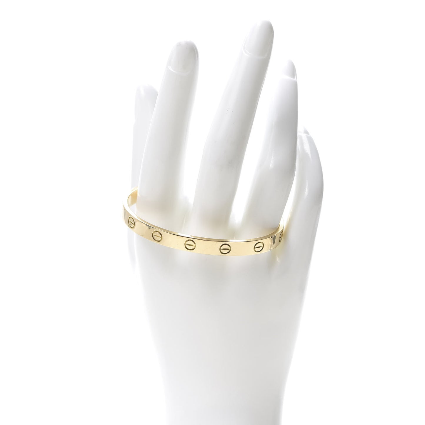 18K Yellow Gold LOVE Cuff Bracelet 16