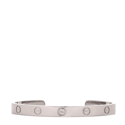 Cartier 18K White Gold LOVE Cuff Bracelet 17 1 of 6
