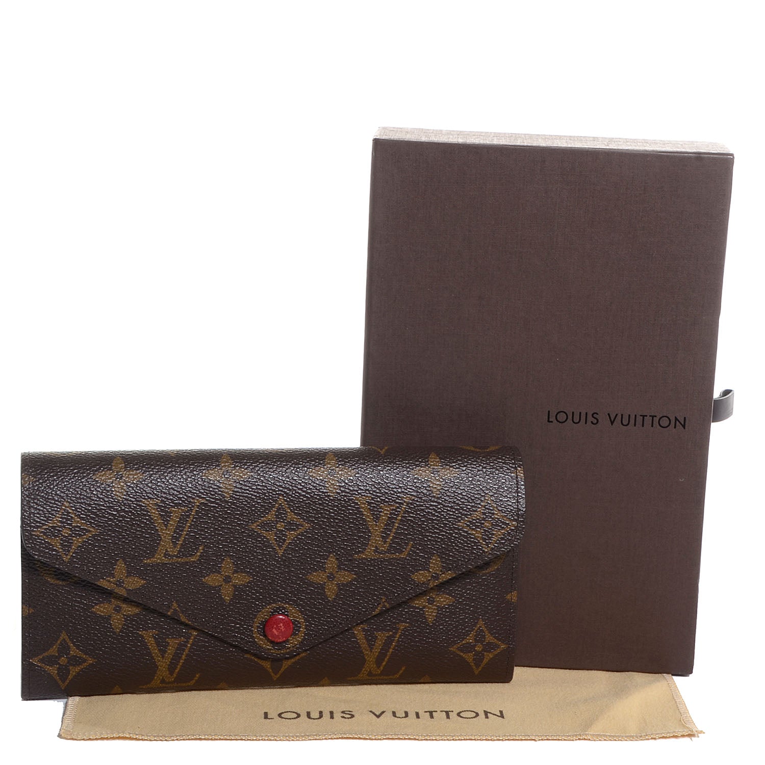 Louis Vuitton Monogram Josephine Wallet Red 5 of 8