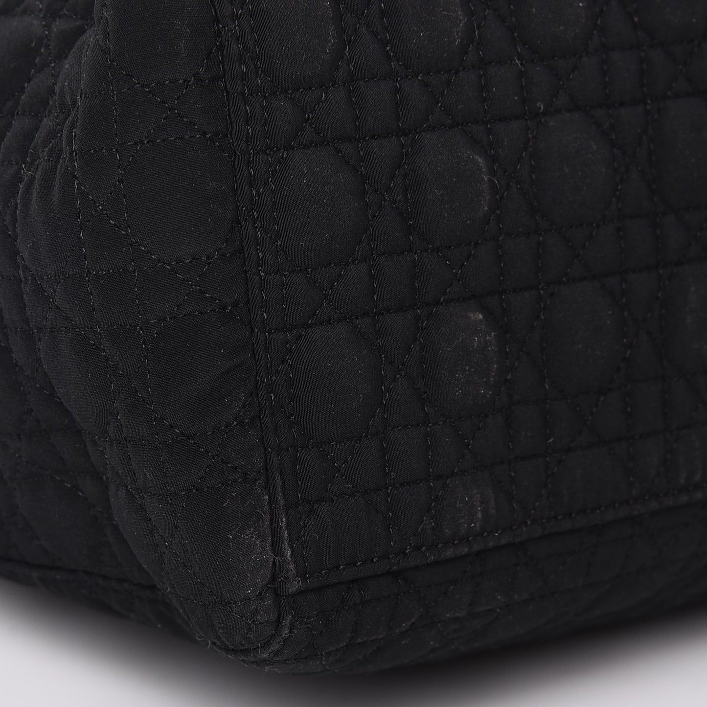 Nylon Cannage Medium Lady Dior Black