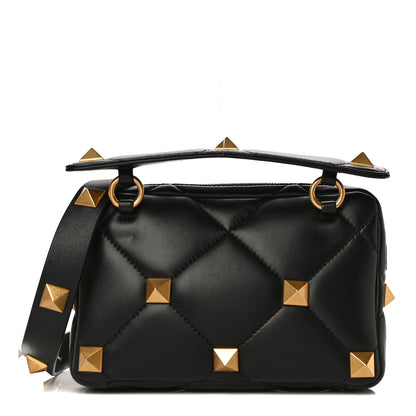 Valentino Garavani Nappa Roman Stud Crossbody Black 1 of 10