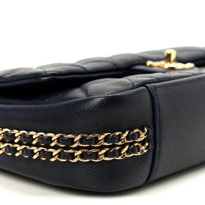 Chanel Caviar Quilted Small CC You Flap Navy 10 of 12