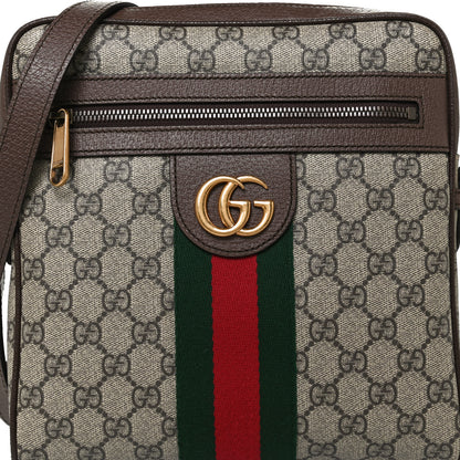 Gucci GG Supreme Monogram Web Small Ophidia Messenger Bag Brown 9 of 11