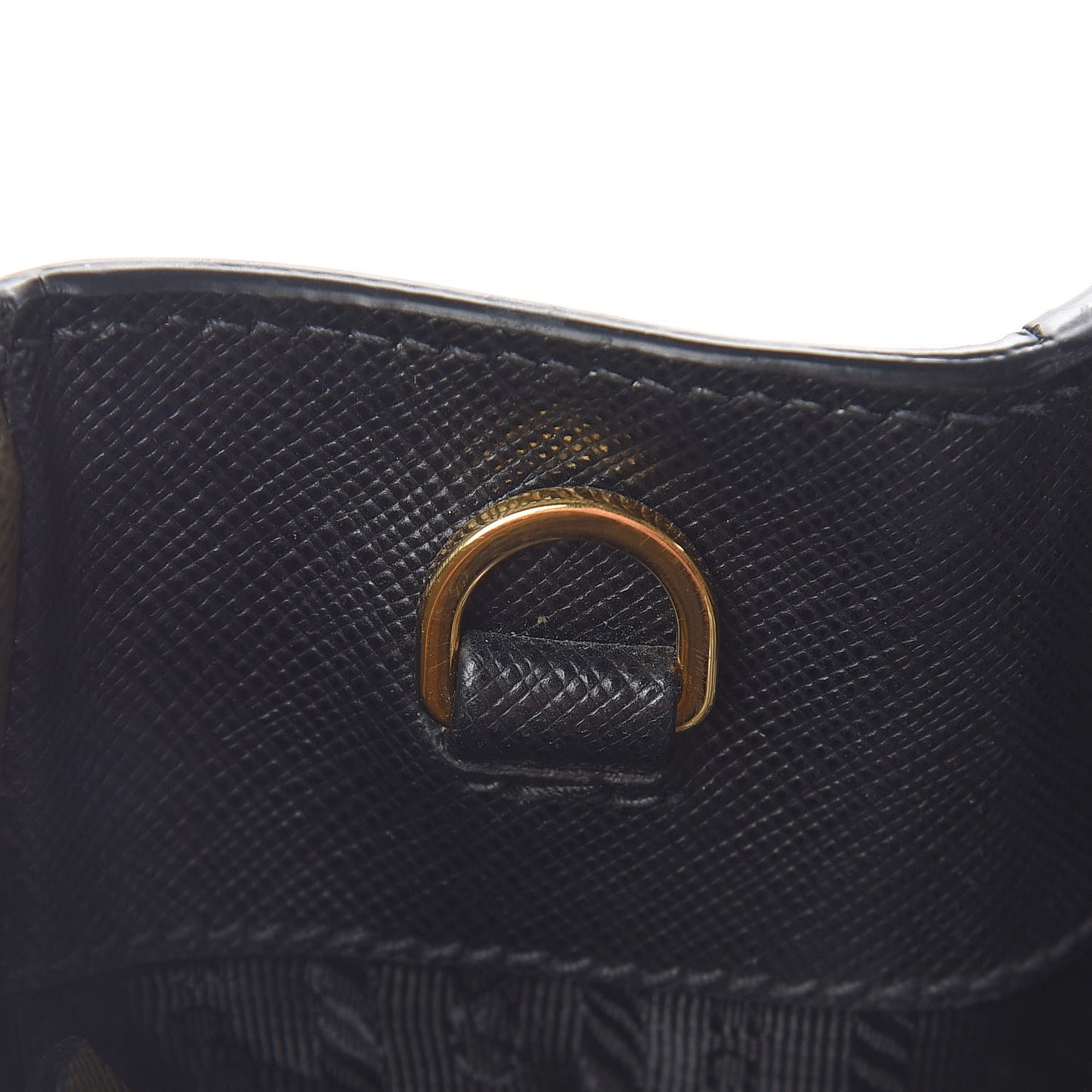 Saffiano Lux Bi-Color Medium Tote Militare Black