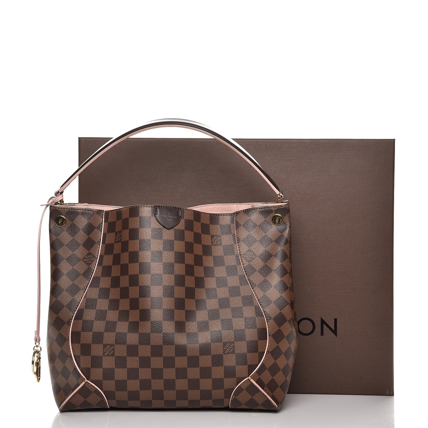 Damier Ebene Caissa Hobo Rose Ballerine