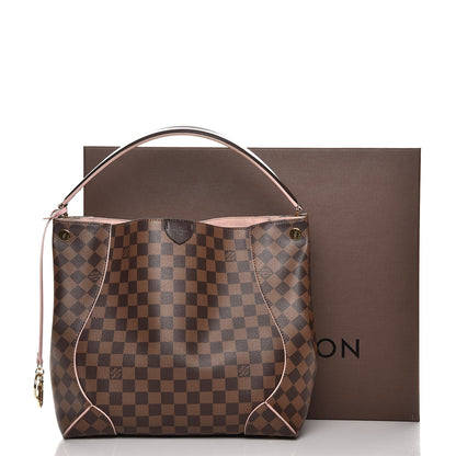 Louis Vuitton Damier Ebene Caissa Hobo Rose Ballerine 13 of 13