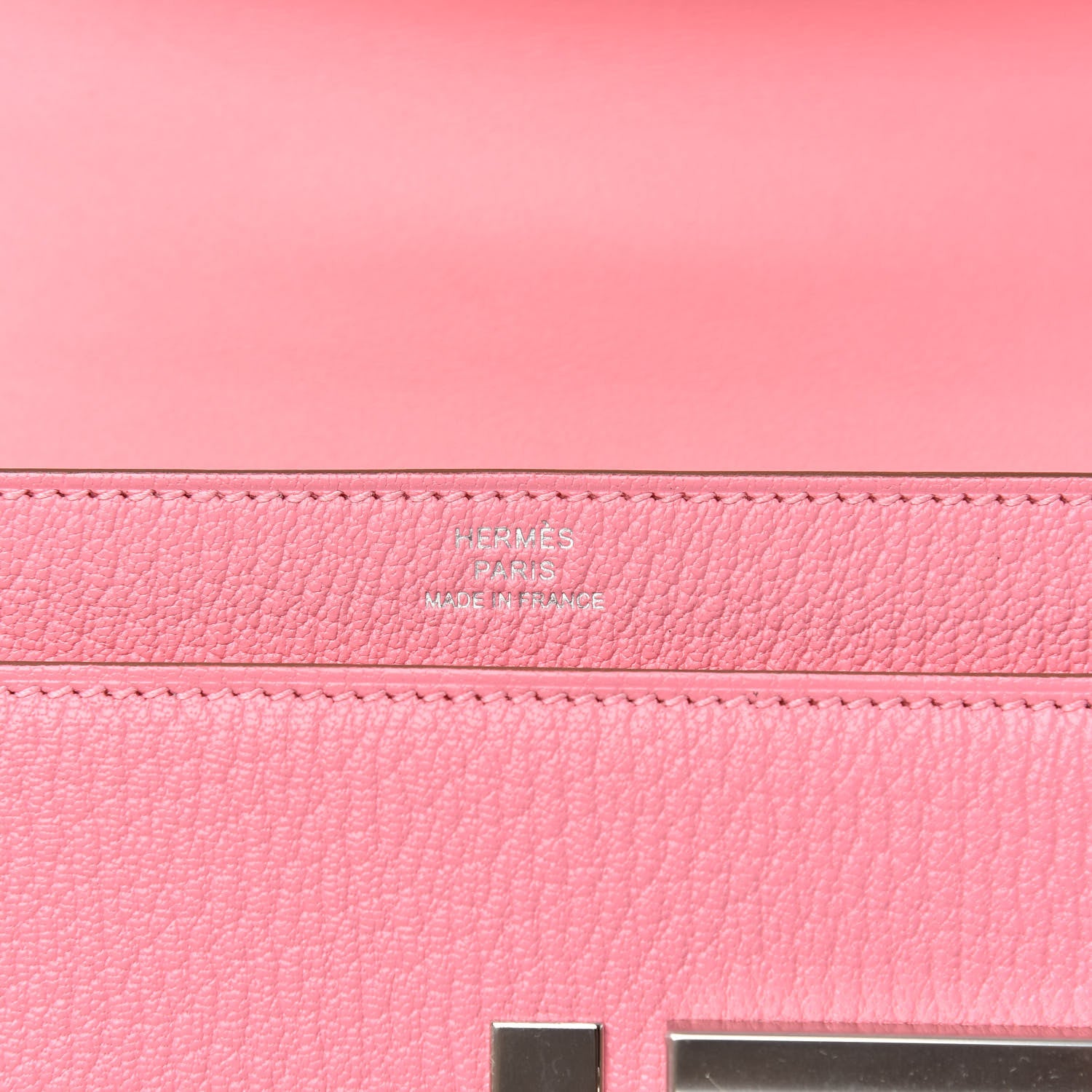 Hermes Chevre Mysore Mini Verrou Large Strap Bag Rose Confetti White 6 of 10