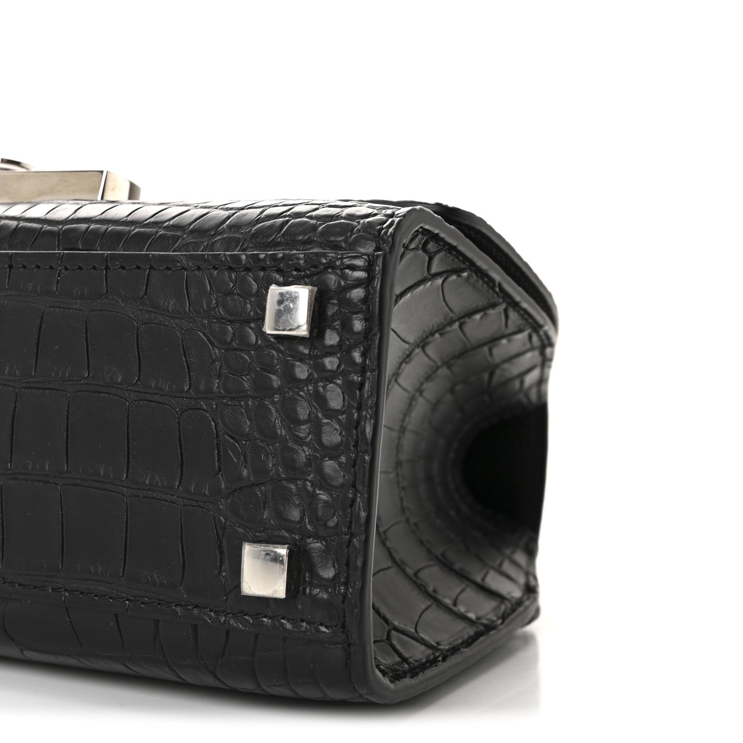 Moynat Matte Crocodile Rejane BB Black 9 of 9