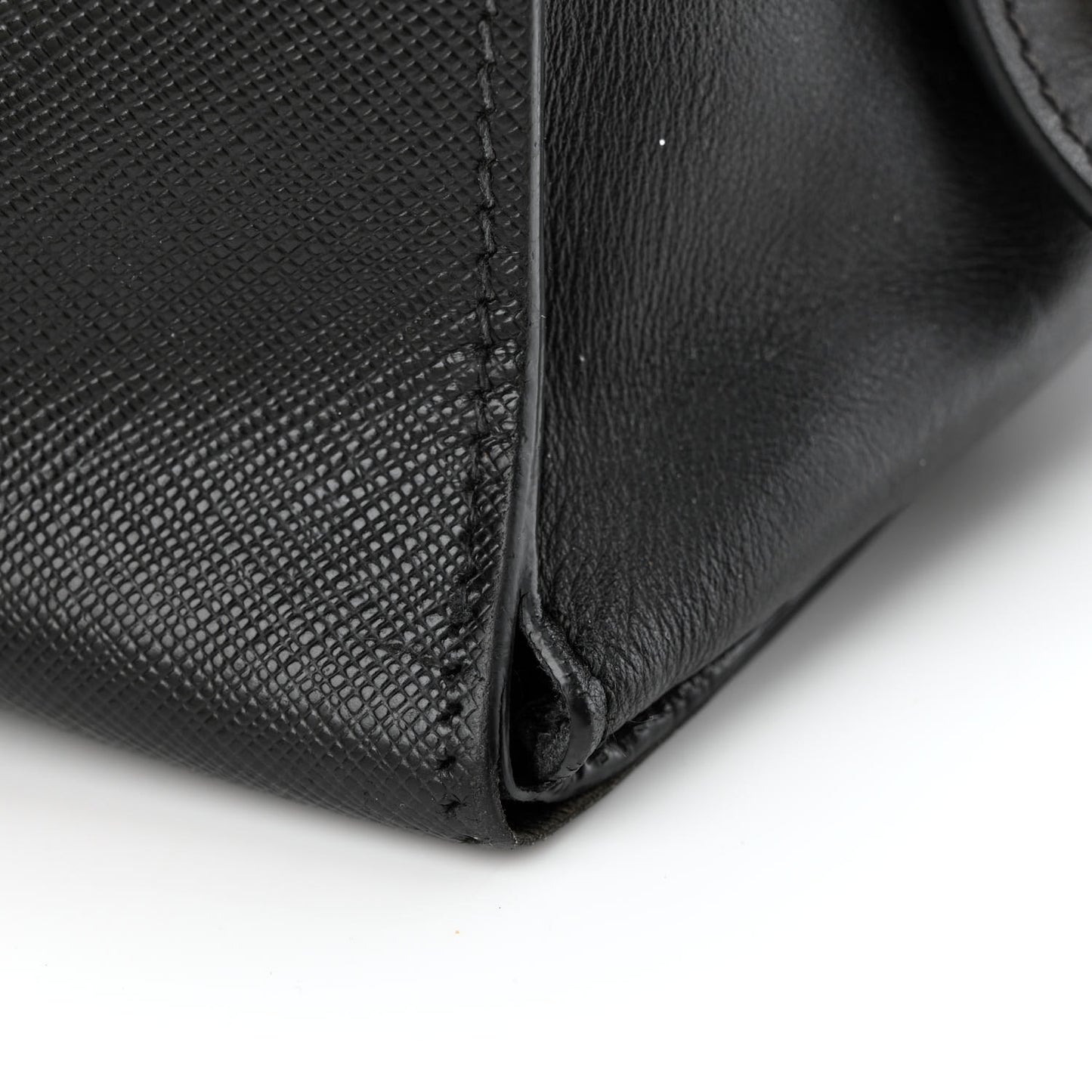 Saffiano City Calfskin Small Esplanade Tote Black