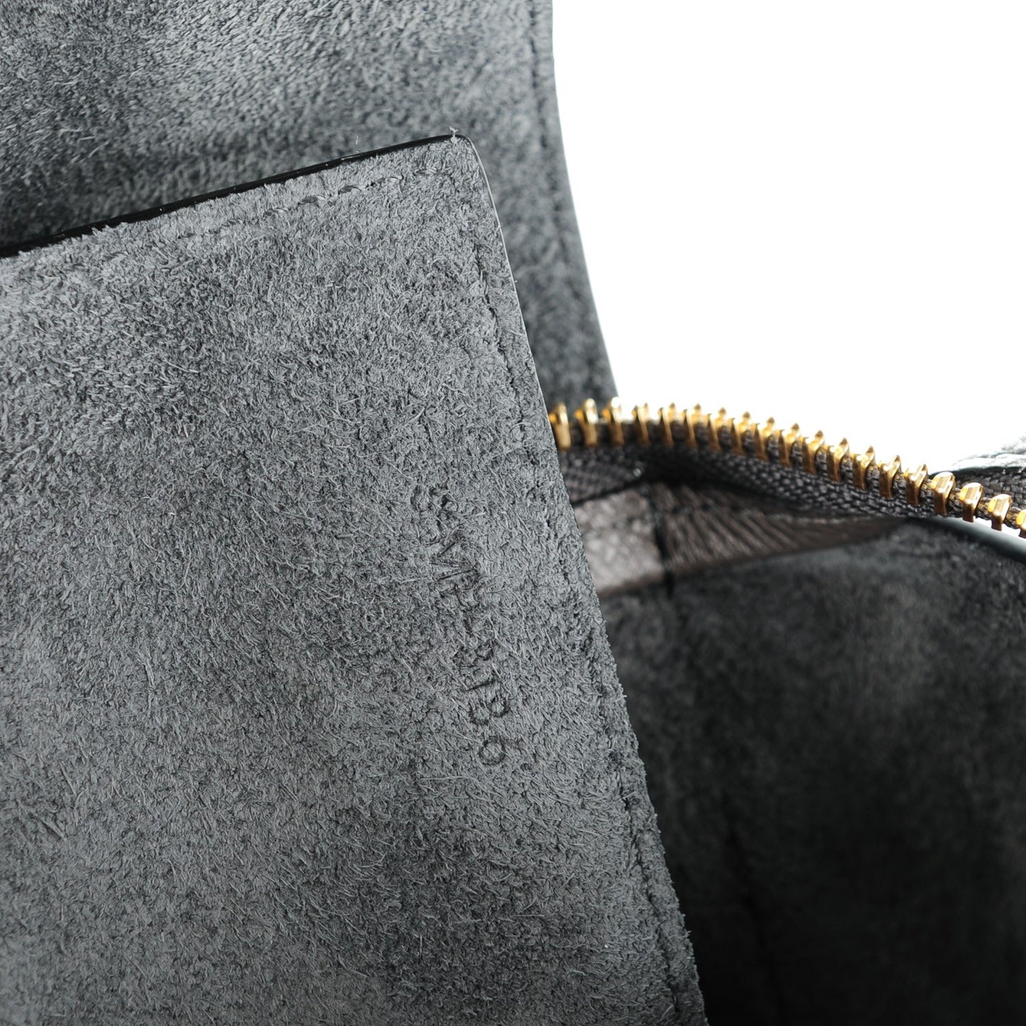 Grained Calfskin Micro Belt Bag Grey