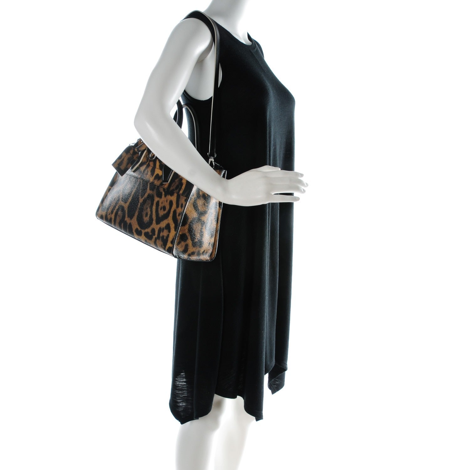 Louis Vuitton Canvas Calfskin Wild Animal Print City Steamer EW Marron 2 of 7