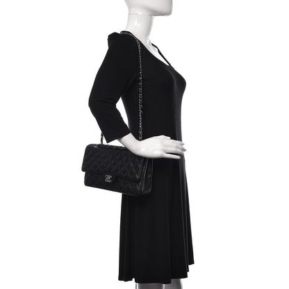 Chanel Caviar Quilted Medium Double Flap Black 2 of 11