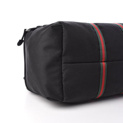 Gucci Technical Canvas Web Duffle Bag Black 8 of 11
