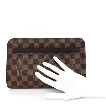 Louis Vuitton Damier Ebene Pochette Saint Louis Clutch 2 of 6