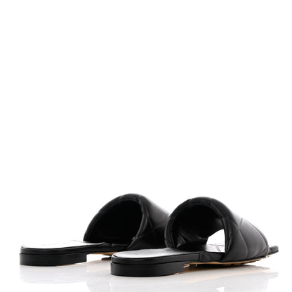 Bottega Veneta Nappa Quilted Rubber Lido Flat Sandals 37 Black 4 of 9