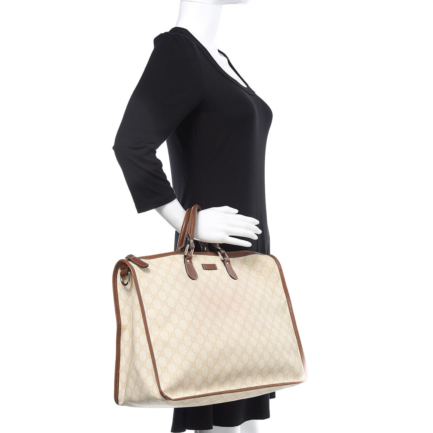 GG Plus Monogram Medium Joy Tote Bag Tan