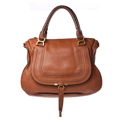 Chloe Calfskin Large Marcie Satchel Tan 1 of 24