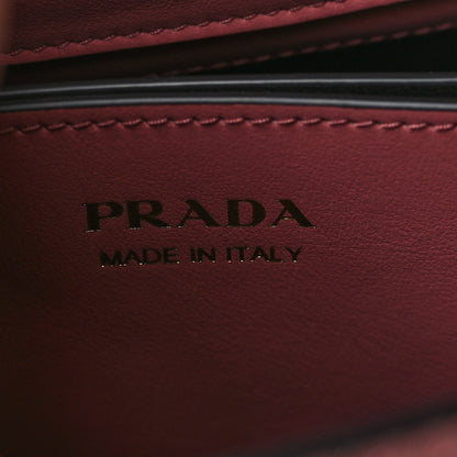 Prada Snakeskin Micro Matinee Tote Burgundy 6 of 8