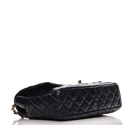 Chanel Lambskin Quilted Large Now and Forever Flap Navy 4 of 8