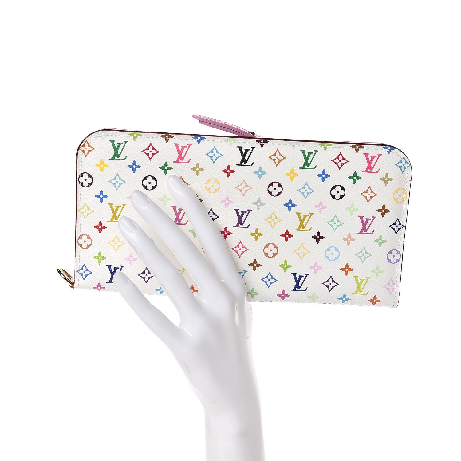 Louis Vuitton Monogram Multicolor Insolite Wallet White Litchi 1 of 7