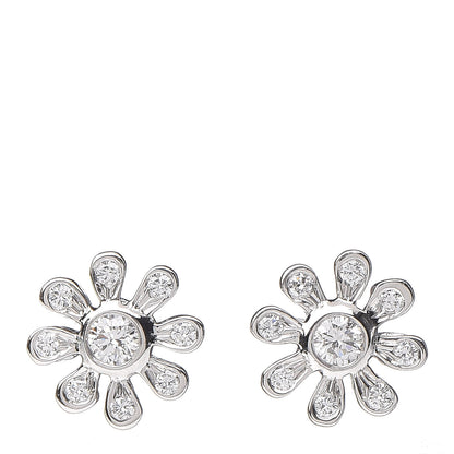 Tiffany Platinum Diamond Daisy Earrings 1 of 5