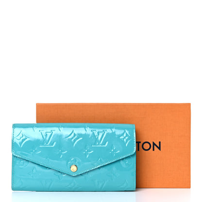 Louis Vuitton Vernis Sarah Wallet NM Turquoise 9 of 9