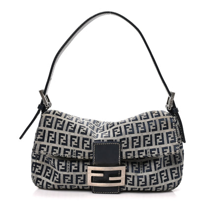 Fendi Zucchino Baguette Navy 1 of 9