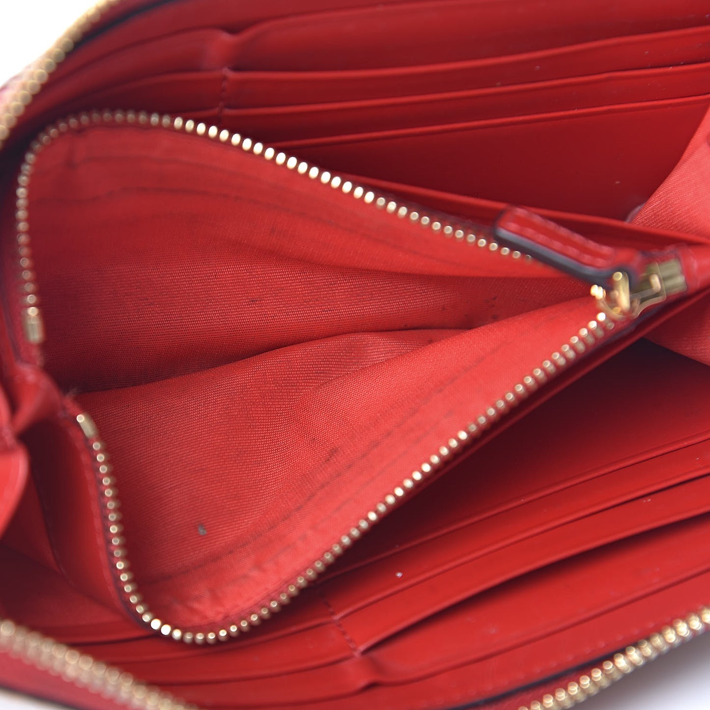Visetos Large Zip Around Wallet Cognac Red