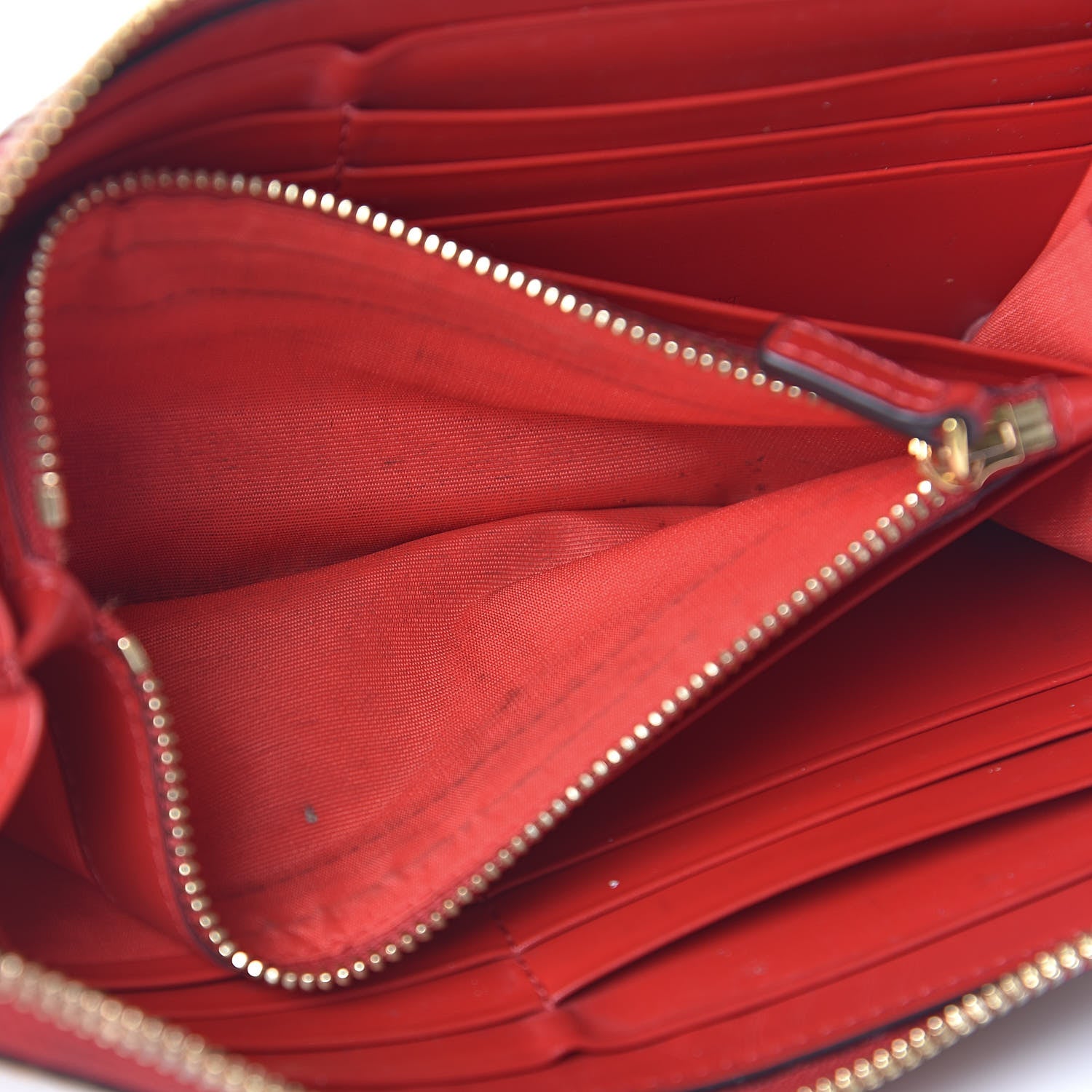 MCM Visetos Large Zip Around Wallet Cognac Red 11 of 17