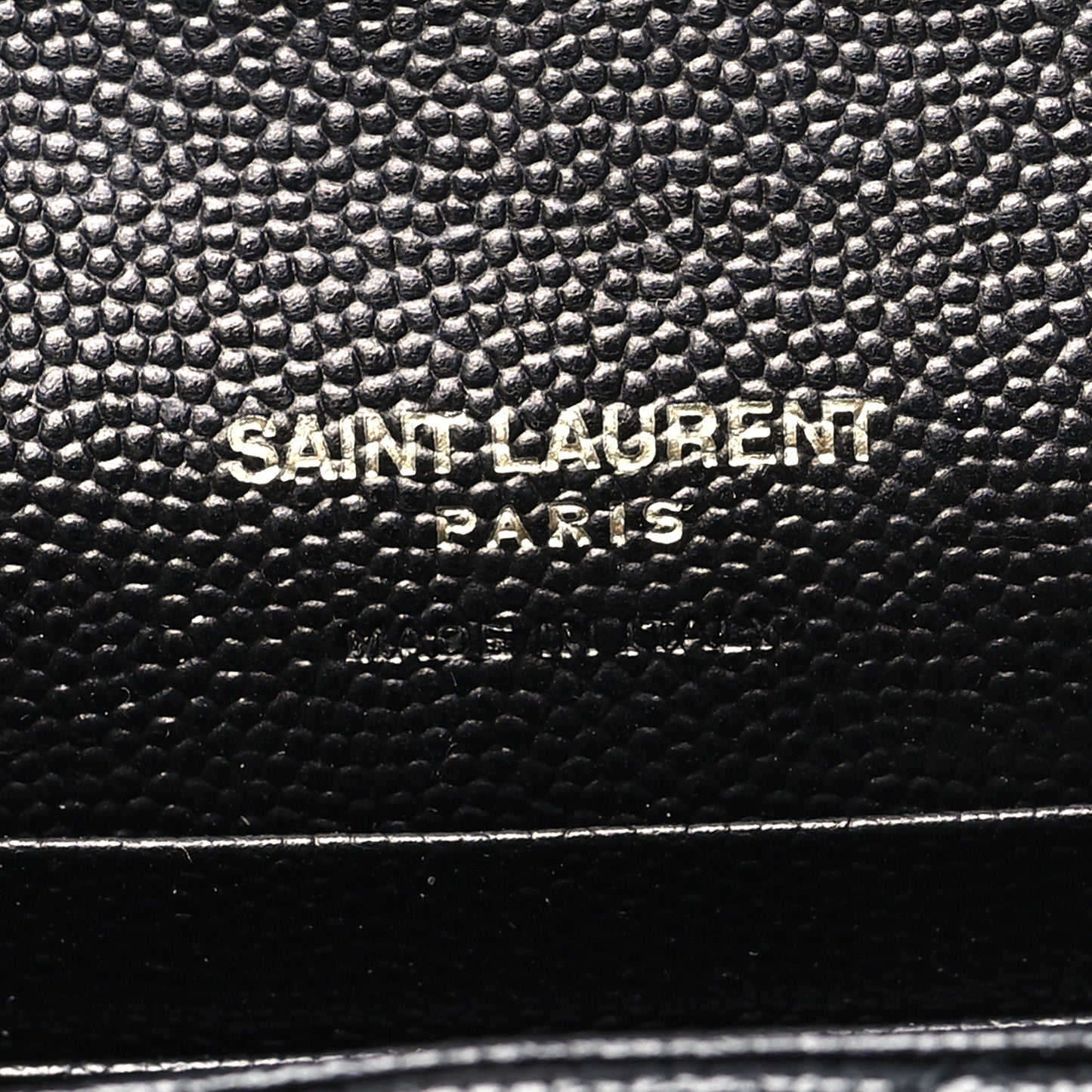 Grain De Poudre Matelasse Chevron Small Monogram Envelope Wallet Black