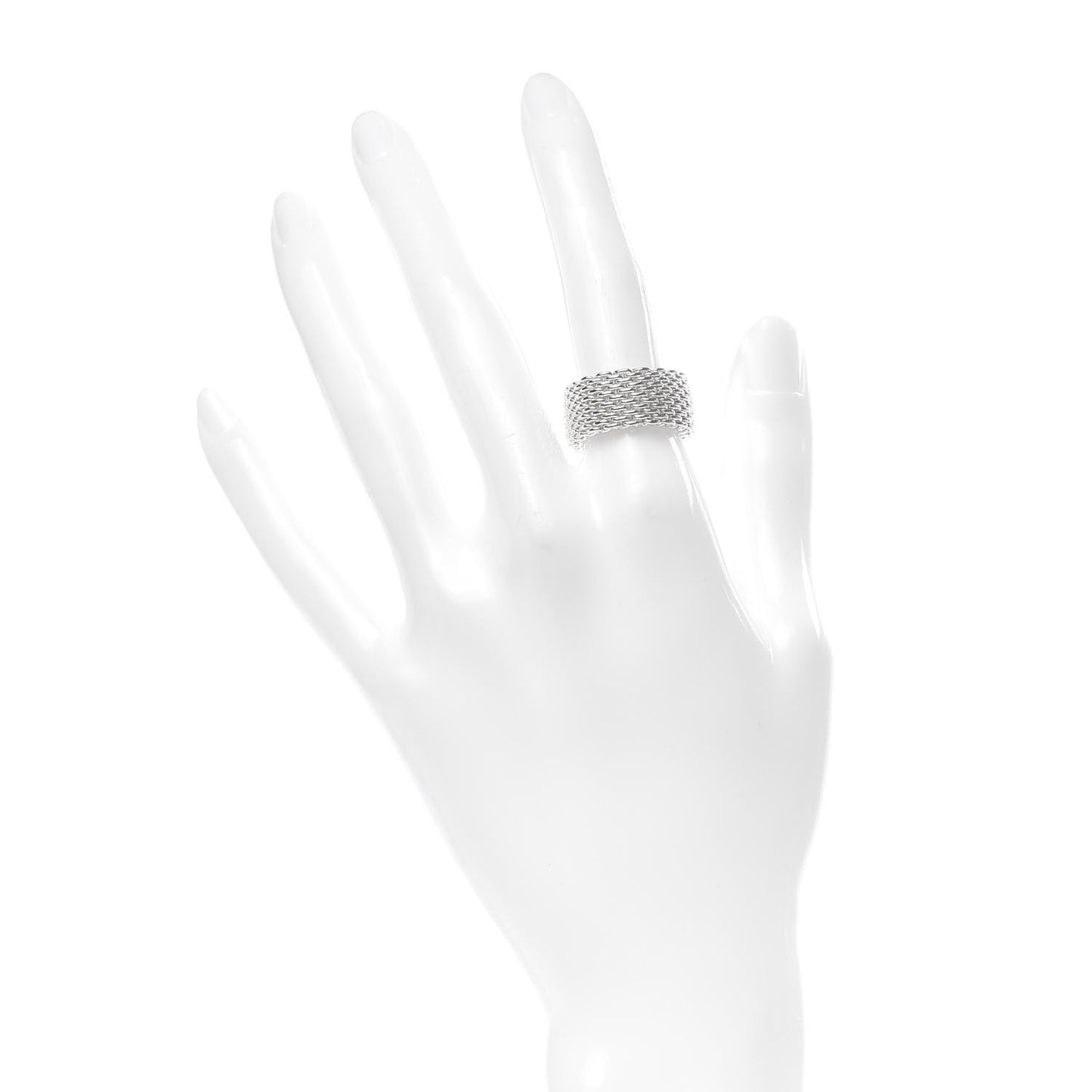 Sterling Silver Somerset Mesh Ring 53 6.25