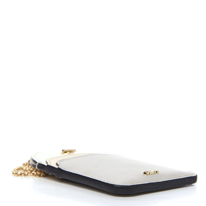Chloe Smooth Calfskin Walden Card Holder On Chain Pastel Grey 3 of 5