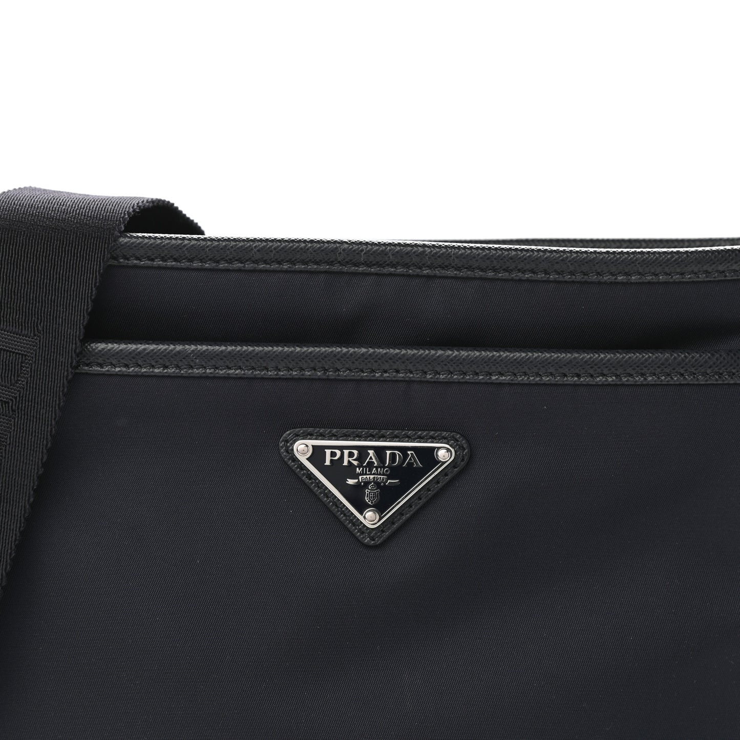 Tessuto Nylon Saffiano Messenger Bag Baltico