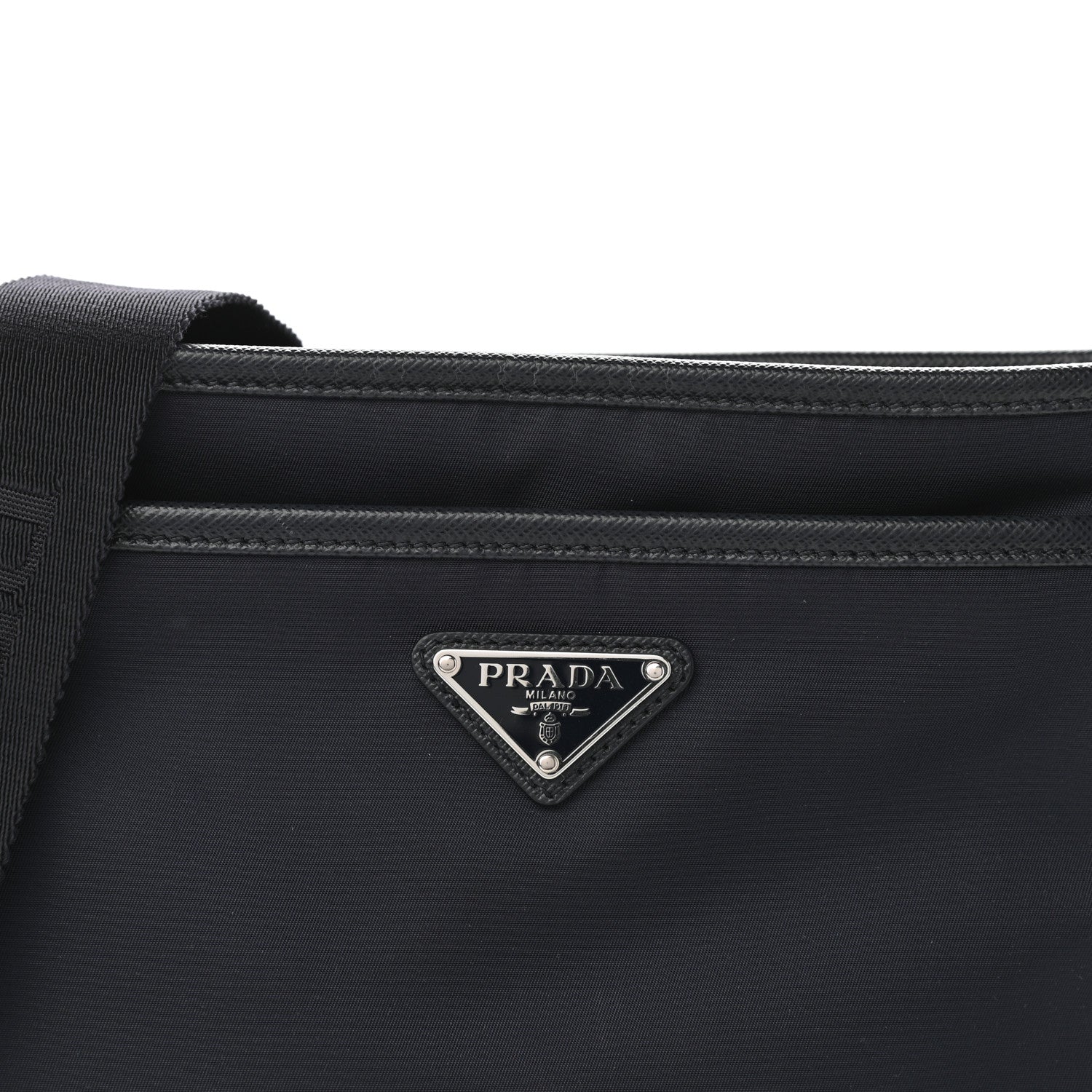 Prada Tessuto Nylon Saffiano Messenger Bag Baltico 12 of 16