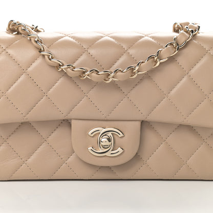 Chanel Lambskin Quilted Mini Rectangular Flap Dark Beige 8 of 11
