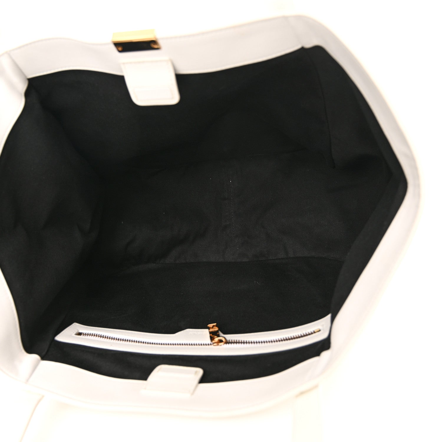 Versace Calfskin Greca Goddess Tote Bag White 5 of 10