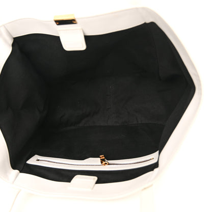 Versace Calfskin Greca Goddess Tote Bag White 5 of 10