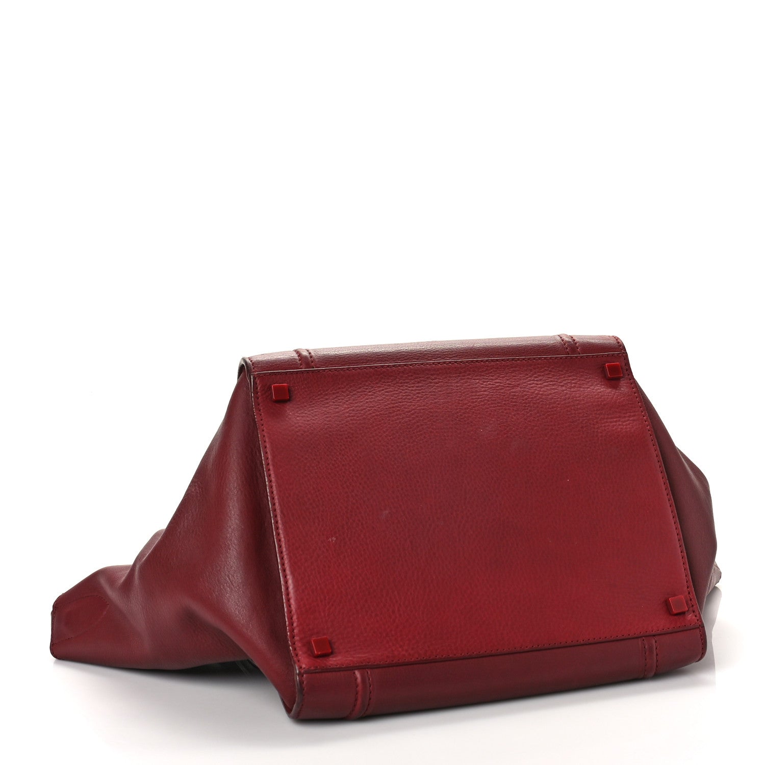 Celine Baby Grained Calfskin Medium Phantom Luggage Carmin 4 of 9