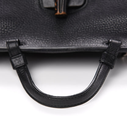 Gucci Cellarius Calfskin Medium Bamboo Daily Top Handle Bag Black 9 of 15