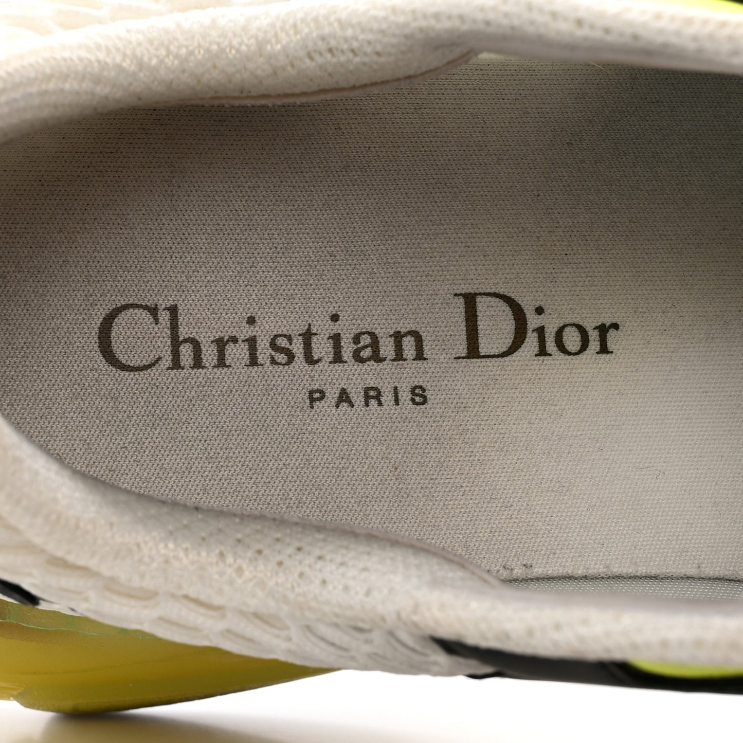 Matte Technical Fabric Mesh Dior Vibe Sneakers 38 White Yellow