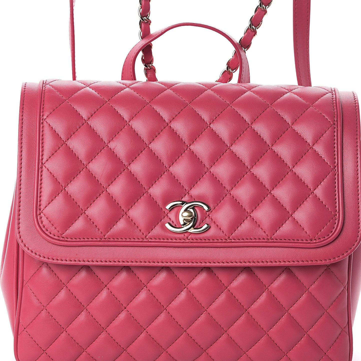 Lambskin Quilted Lovely Day Backpack Pink
