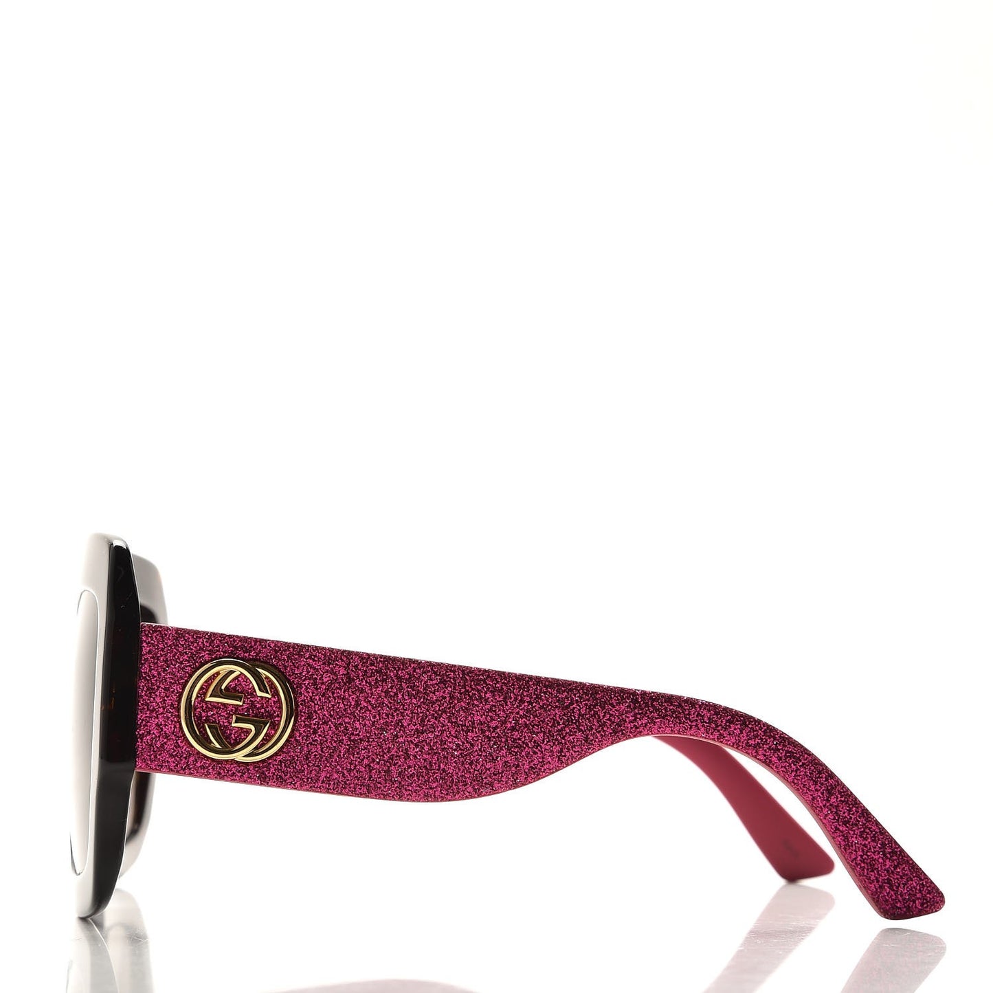 Square Frame GG0102S Sunglasses Glitter Pink Multi