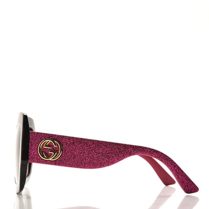 Gucci Square Frame GG0102S Sunglasses Glitter Pink Multi 3 of 8