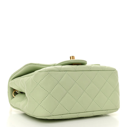 Chanel Lambskin Quilted Mini Pearl Crush Flap Light Green 4 of 11